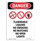 Signmission OSHA Sign, 10" Height, Rigid Plastic, Flammable Liquids No, Portrait, V-1243 OS-DS-P-710-V-1243 - alternate 1